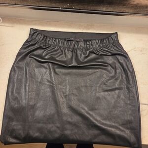 BCBGMaxAzria Black Leather Pencil Skirt